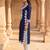 Women’s blue solid embroidered regular kurta | stylish ethnic wear kurti for women | trendy casual & festive wear