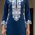 Women’s blue solid embroidered regular kurta | stylish ethnic wear kurti for women | trendy casual & festive wear