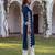 Women’s blue solid embroidered regular kurta | stylish ethnic wear kurti for women | trendy casual & festive wear