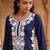 Women’s blue solid embroidered regular kurta | stylish ethnic wear kurti for women | trendy casual & festive wear