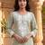 Women’s green solid embroidered regular kurta | stylish ethnic wear kurti for women | trendy casual & festive wear