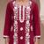 Women’s red solid embroidered regular kurta | stylish ethnic wear kurti for women | trendy casual & festive wear