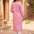 Women’s pink solid embroidered regular kurta | stylish ethnic wear kurti for women | trendy casual & festive wear
