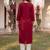Women’s red solid embroidered regular kurta | stylish ethnic wear kurti for women | trendy casual & festive wear
