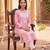 Women’s pink solid embroidered regular kurta | stylish ethnic wear kurti for women | trendy casual & festive wear