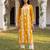 Women’s mustard solid embroidered regular kurta | stylish ethnic wear kurti for women | trendy casual & festive wear