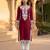 Women’s red solid embroidered regular kurta | stylish ethnic wear kurti for women | trendy casual & festive wear