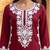 Women’s red solid embroidered regular kurta | stylish ethnic wear kurti for women | trendy casual & festive wear