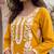 Women’s mustard solid embroidered regular kurta | stylish ethnic wear kurti for women | trendy casual & festive wear