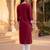 Women’s red solid embroidered regular kurta | stylish ethnic wear kurti for women | trendy casual & festive wear