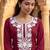 Women’s red solid embroidered regular kurta | stylish ethnic wear kurti for women | trendy casual & festive wear