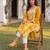 Women’s mustard solid embroidered regular kurta | stylish ethnic wear kurti for women | trendy casual & festive wear