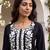 Women’s black solid embroidered regular kurta | stylish ethnic wear kurti for women | trendy casual & festive wear