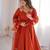 Women's Gorgeous Embroidery Work Roman Silk Chanderi Fabric Flared Anarkali Pant and Dupatta Set