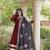 Maroon Rayon gown with gota patti lace & leheriya dupatta - full stitched free size
