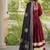 Maroon Rayon gown with gota patti lace & leheriya dupatta - full stitched free size
