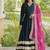 Green rayon gown with gota patti lace & leheriya dupatta  - full stitched free size