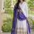 white rayon gown with gota patti lace & leheriya dupatta  - full stitched free size