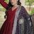 Maroon Rayon gown with gota patti lace & leheriya dupatta - full stitched free size