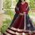 Maroon Rayon gown with gota patti lace & leheriya dupatta - full stitched free size