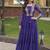 Purple printed faux georgette gown  - full stitched free size