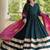 Green rayon gown with gota patti lace & leheriya dupatta  - full stitched free size