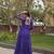 Purple printed faux georgette gown  - full stitched free size