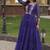 Purple printed faux georgette gown  - full stitched free size