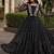 black printed faux georgette gown  - full stitched free size