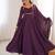 Women's Gorgeous Solid Fox Blooming Georgette Fabric Flared Anarkali and Dupatta Set