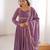 Women's Gorgeous Solid Fox Blooming Georgette Fabric Flared Anarkali and Dupatta Set