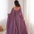 Women's Gorgeous Solid Fox Blooming Georgette Fabric Flared Anarkali and Dupatta Set
