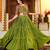 Green Cotton Readymade Lehenga Choli with Thread & Sequin Work