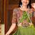 Green Cotton Readymade Lehenga Choli with Thread & Sequin Work