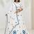 White Cotton Readymade Lehenga Choli with Thread Work