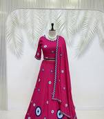 Rani Cotton Readymade Lehenga Choli with Thread Work