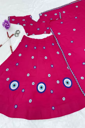 Rani Cotton Readymade Lehenga Choli with Thread Work