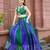 Emerald & Blue Cotton Readymade Lehenga Choli with Embroidery & Sequin Work