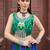 Emerald & Blue Cotton Readymade Lehenga Choli with Embroidery & Sequin Work