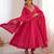 Women's Gorgeous Embroidery Work Roman Shimmer Silk Fabric Flared Anarkali Pant and Dupatta Set
