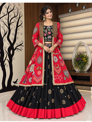 Muslin Cotton Lehenga Choli Set With Strug And Mirror Work 1