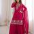 Women's Gorgeous Embroidery Work Crunchy Silk Fabric Straight Kurta Sharara and Dupatta Set