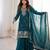 Women's Gorgeous Embroidery Work Crunchy Silk Fabric Straight Kurta Sharara and Dupatta Set
