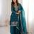 Women's Gorgeous Embroidery Work Crunchy Silk Fabric Straight Kurta Sharara and Dupatta Set