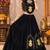 Black  Color Stylish Lehenga With Golden "Kalash" Patch Work- full stitched free size