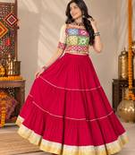 Traditional Gujarati Garba Chaniya Choli - full stitched free size