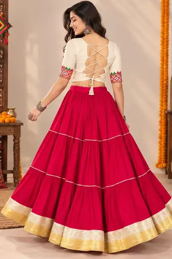 Traditional Gujarati Garba Chaniya Choli - full stitched free size