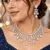 Indian Bridal CZ Necklace & Earrings Set, Sparkling Statement Jewelry