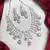 Indian Bridal CZ Necklace & Earrings Set, Sparkling Statement Jewelry