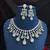 Indian Bridal CZ Necklace & Earrings Set, Sparkling Statement Jewelry